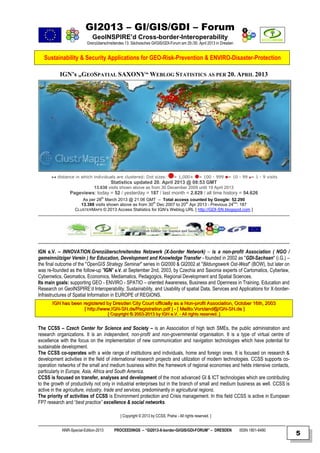 GI2013 – GI/GIS/GDI – Forum
GeoINSPIRE’d Cross-border-Interoperability
Grenzüberschreitendes 13. Sächsisches GI/GIS/GDI-Fo...
