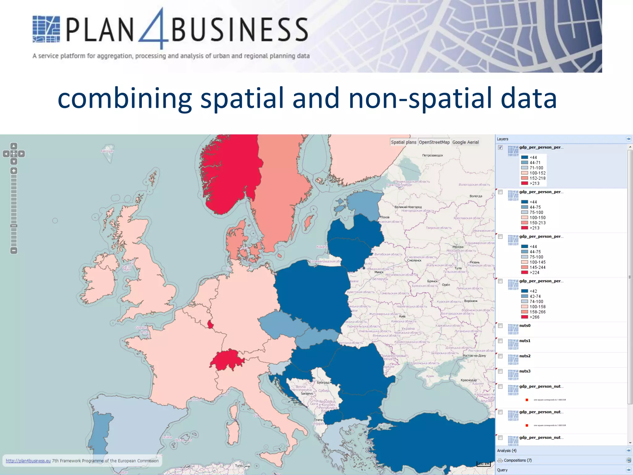 combining spatial and non-spatial data
 