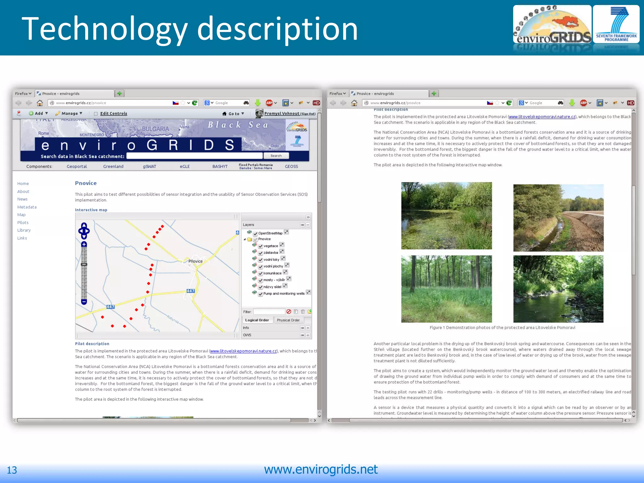 13 www.envirogrids.net
Technology description
 
