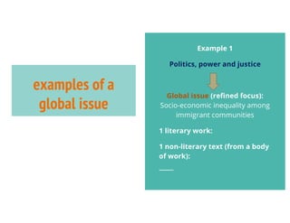 What is a global issue english A ib presentation | PDF