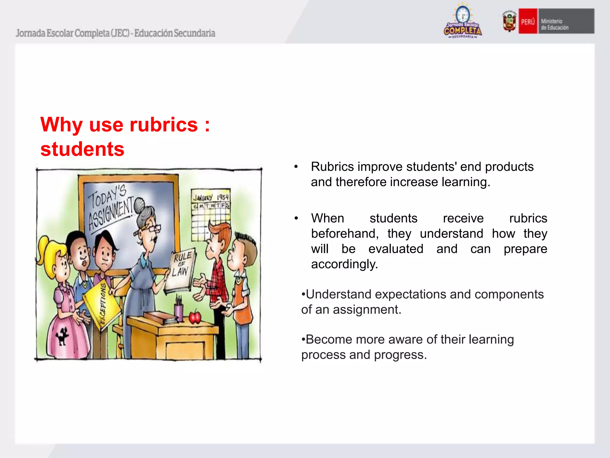Gia4 5ta why use rubric | PPT