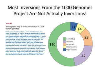 Most	Inversions	From	the	1000	Genomes	
Project	Are	Not	Actually	Inversions!	
 