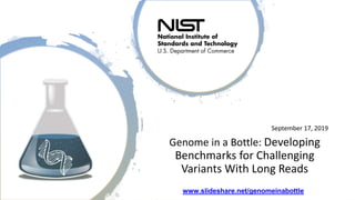 September 17, 2019
Genome in a Bottle: Developing
Benchmarks for Challenging
Variants With Long Reads
www.slideshare.net/g...