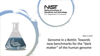 May 2, 2019
Genome in a Bottle: Towards
new benchmarks for the “dark
matter” of the human genome
 