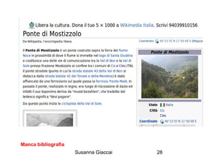 Susanna Giaccai 28
Manca bibliografia
 