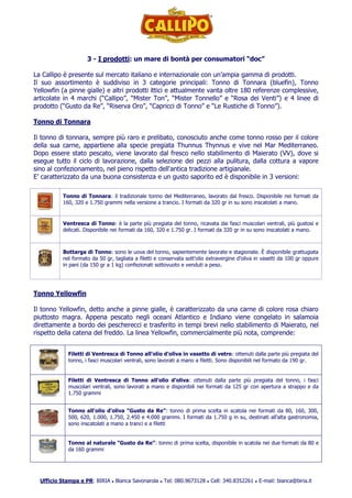 Giacinto callipo conserve alimentari sp a   cartella stampa 2012