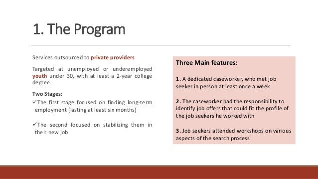 Counseling and Job Placement For Young Graduate Job Seekers In France…