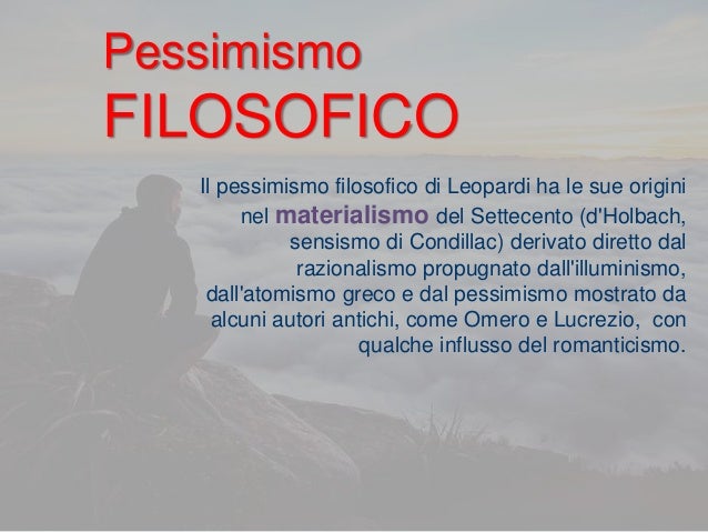 Giacomo Leopardi - pessimismo