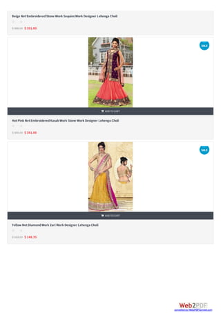 

Beige NetEmbroideredStone Work SequinsWork Designer Lehenga Choli
$ 386.10 $ 351.00
s s s s s
HotPink NetEmbroideredKasabWork Stone Work Designer Lehenga Choli
$ 386.10 $ 351.00
 ADDTOCART
s s s s s
YellowNetDiamondWork Zari Work Designer Lehenga Choli
$ 163.19 $ 148.35
 ADDTOCART
s s s s s
SALE
SALE
converted by Web2PDFConvert.com
 