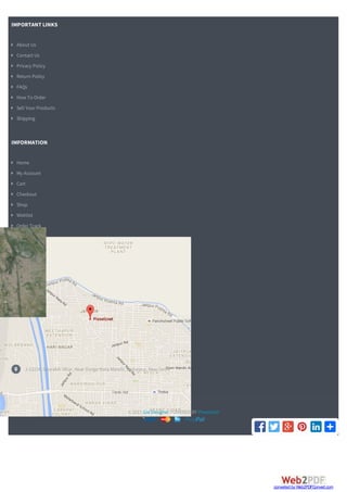 IMPORTANT LINKS
 About Us
 Contact Us
 Privacy Policy
 Return Policy
 FAQs
 How To Order
 Sell Your Products
 Shipping
IMFORMATION
 Home
 My Account
 Cart
 Checkout
 Shop
 Wishlist
 Order Track
 Sitemap
OUR LOCATION
 J-122/A,Sourabh Vihar,Near Durga Mata Mandir,Badarpur,New Delhi
©2015 Gia Designer POWERED BY Pixxelznet
converted by Web2PDFConvert.com
 