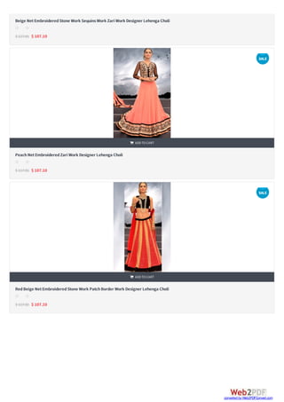 

Beige NetEmbroideredStone Work SequinsWork Zari Work Designer Lehenga Choli
$ 117.81 $ 107.10
s s s s s
PeachNetEmbroideredZari Work Designer Lehenga Choli
$ 117.81 $ 107.10
 ADDTOCART
s s s s s
RedBeige NetEmbroideredStone Work PatchBorder Work Designer Lehenga Choli
$ 117.81 $ 107.10
 ADDTOCART
s s s s s
SALE
SALE
converted by Web2PDFConvert.com
 