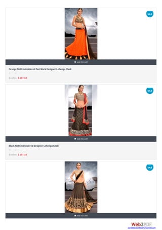 


Orange NetEmbroideredZari Work Designer Lehenga Choli
$ 117.81 $ 107.10
 ADDTOCART
s s s s s
Black NetEmbroideredDesigner Lehenga Choli
$ 117.81 $ 107.10
 ADDTOCART
s s s s s
 ADDTOCART
SALE
SALE
SALE
converted by Web2PDFConvert.com
 