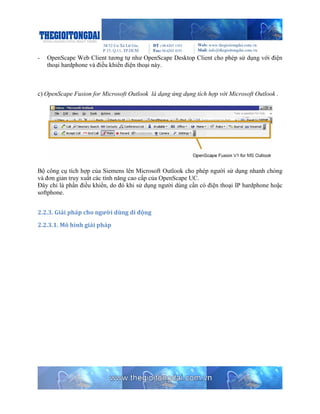 Giải pháp viễn thông tổng thể openscape voice [thegioitongdai.com.vn] | PDF