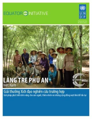 Equator Prize Winner : Phu An Eco Bamboo in Ben Cat, Binh Duong Province, Vietnam