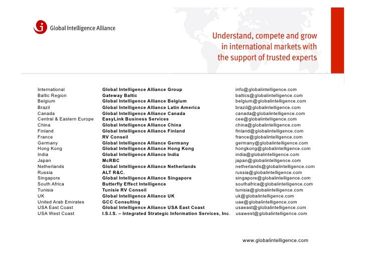 SEARCH AND BUY THIS PRODUCT Market Intelligence for Central & Eastern Europe