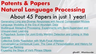 Patents & Papers
Natural Language Processing
gfiorelli1 #theinbounder
About 45 Papers in just 1 year!
Generating Long and ...