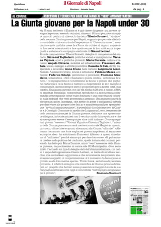 Quotidiano                                                    22-DIC-2011
Diffusione: n.d.   Lettori: n.d.   Direttore: Antonio Sasso    da pag. 6
 