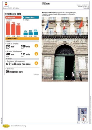 Servizi di Media Monitoring
Sezione: PARTE CITTADINA Foglio: 2/2
Estratto da pag.: 33
Edizione del: 24/07/14
Peso: 1-7%,33-44%
030-139-080
Ilpresentedocumentoèadusoesclusivodelcommittente.
 