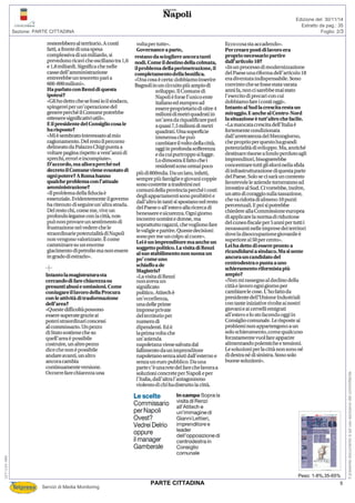 Servizi di Media Monitoring
Sezione: PARTE CITTADINA Foglio: 2/3
Estratto da pag.: 35
Edizione del: 30/11/14
Peso: 1-8%,35-65%
127-130-080
Ilpresentedocumentoèadusoesclusivodelcommittente.
5PARTE CITTADINA
 