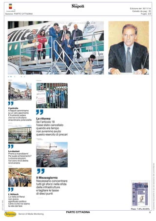Servizi di Media Monitoring
Sezione: PARTE CITTADINA Foglio: 3/3
Estratto da pag.: 35
Edizione del: 30/11/14
Peso: 1-8%,35-65%
127-130-080
Ilpresentedocumentoèadusoesclusivodelcommittente.
6PARTE CITTADINA
 