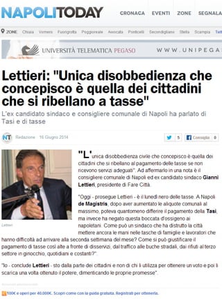 Gianni Lettieri - disobbedienza tasse