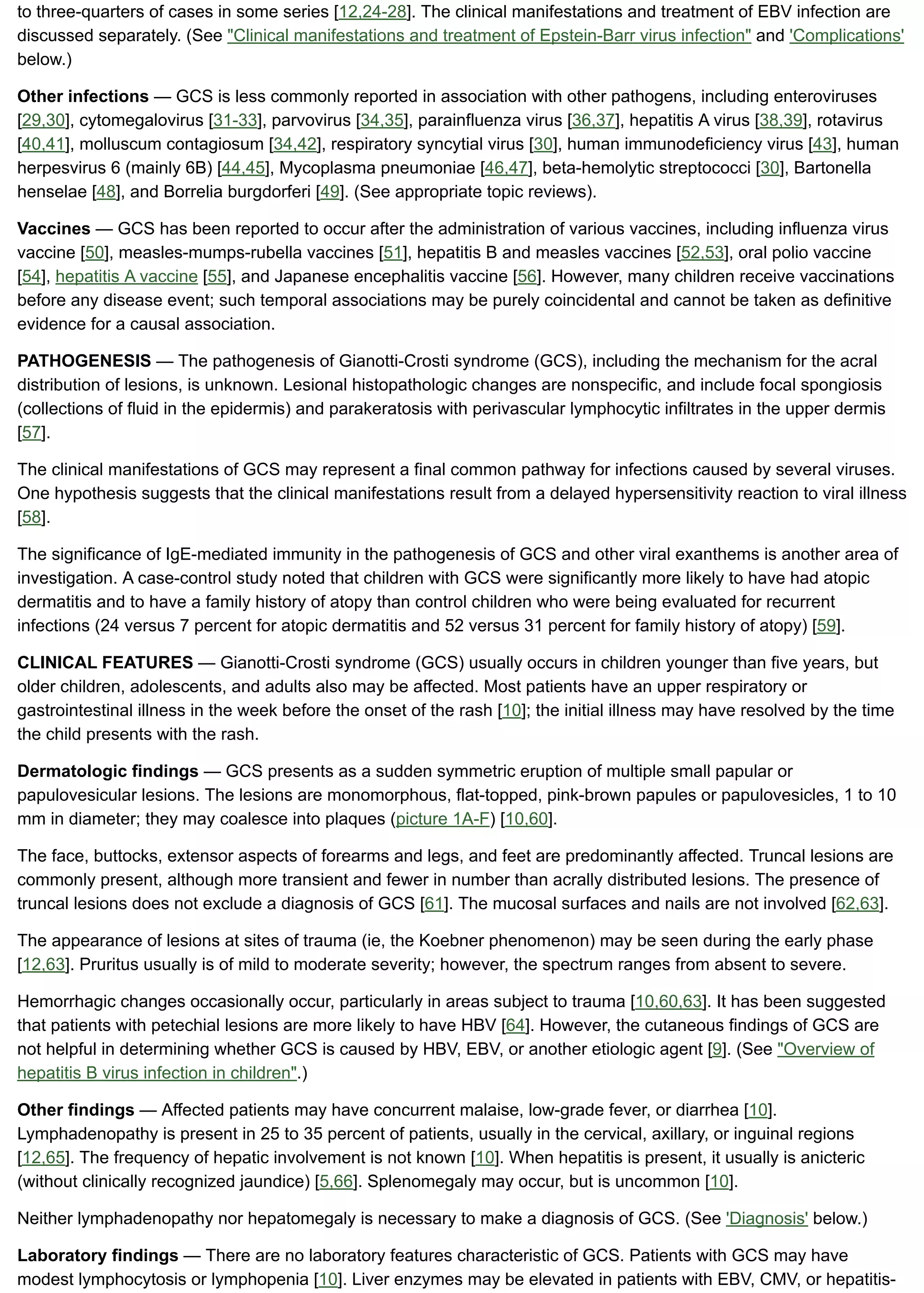 Gianotti-Crosti syndrome vs PPGSS syndrome | PDF