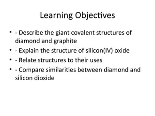Understanding Giant Covalent Structures: Diamond, Graphite, and Silicon ...