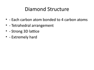 Understanding Giant Covalent Structures: Diamond, Graphite, and Silicon ...