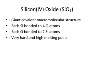 Understanding Giant Covalent Structures: Diamond, Graphite, and Silicon ...
