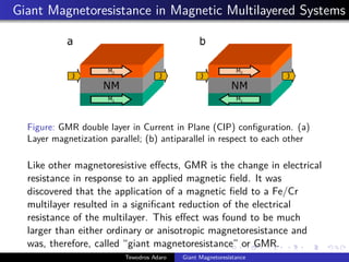 Giant magnetoresistance ppt | PPT