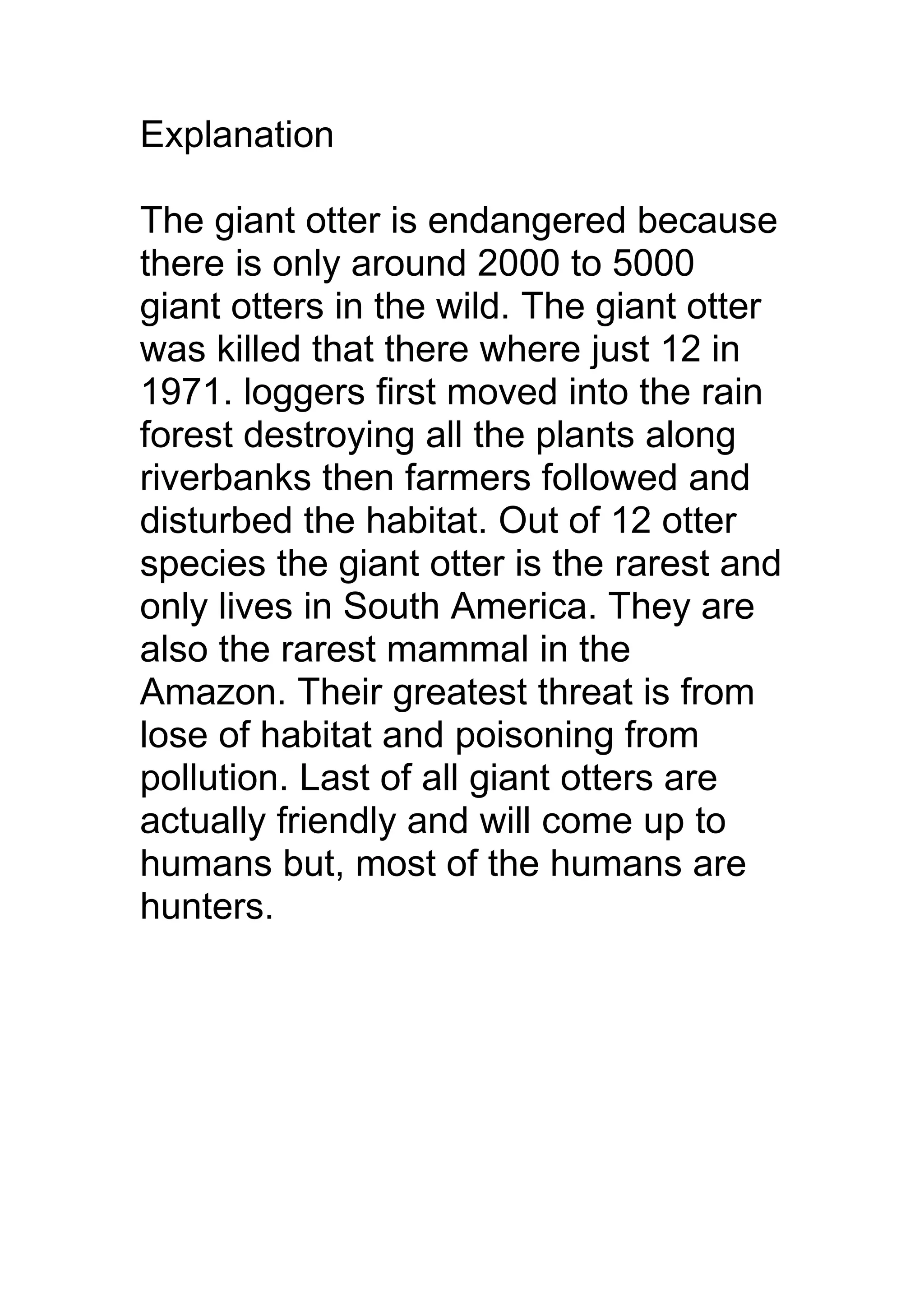 Giant otter good | PDF