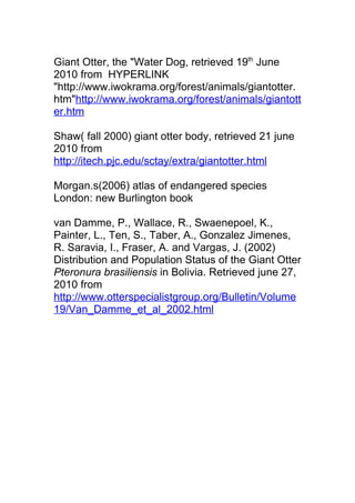 Giant otter good | PDF