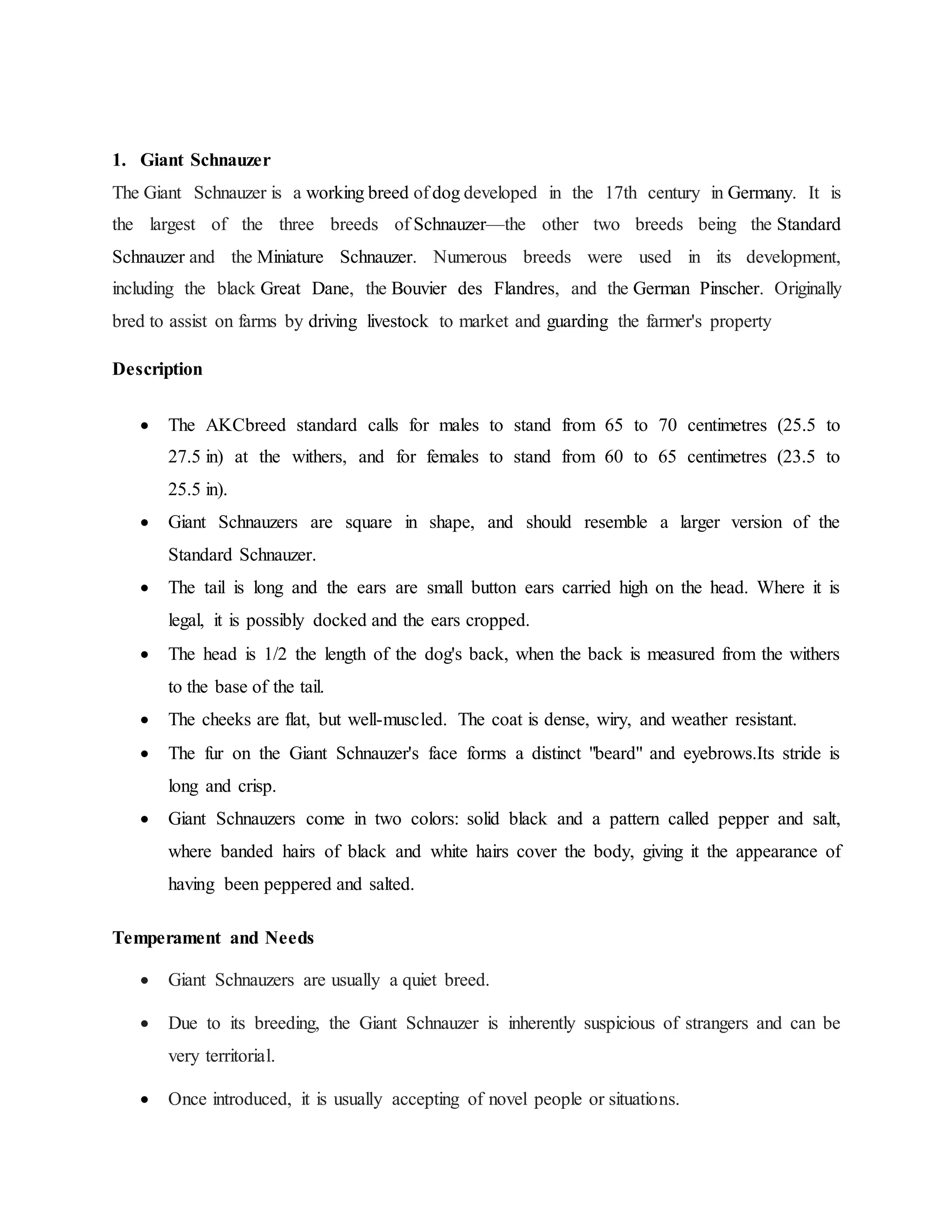 Giant schnauzer | PDF