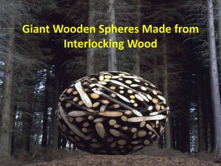 Giant Wooden Spheres Made from
       Interlocking Wood
 