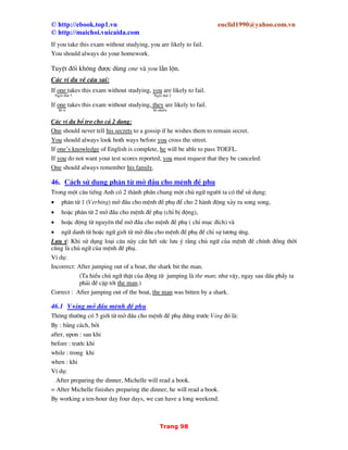 46. C¸ch sö dông ph©n tõ më ®Çu cho mÖnh ®Ò phô
== 46.1 V+ing më ®Çu mÖnh ®Ò phô
== 46.2 Ph©n tõ 2 më ®Çu mÖnh ®Ò phô ®Ó chØ bÞ ®éng
== 46.3 §éng tõ nguyªn thÓ chØ môc ®Ých më ®Çu cho mÖnh ®Ò phô
== 46.4 Ng÷ danh tõ hoÆc ng÷ giíi tõ më ®Çu mÖnh ®Ò phô chØ sù t−¬ng
øng
 