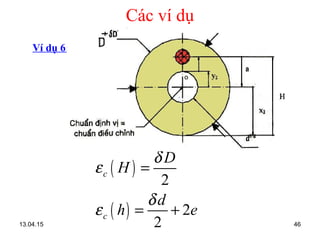 13.04.15 46
Các ví dụ
Ví dụ 6:
( )
( )
2
2
2
c
c
D
H
d
h e
δ
ε
δ
ε
=
= +
 