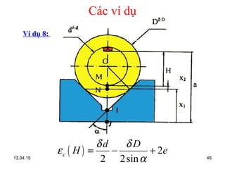 13.04.15 48
Các ví dụ
Ví dụ 8:
( ) 2
2 2sin
c
d D
H e
δ δ
ε
α
= − +
 