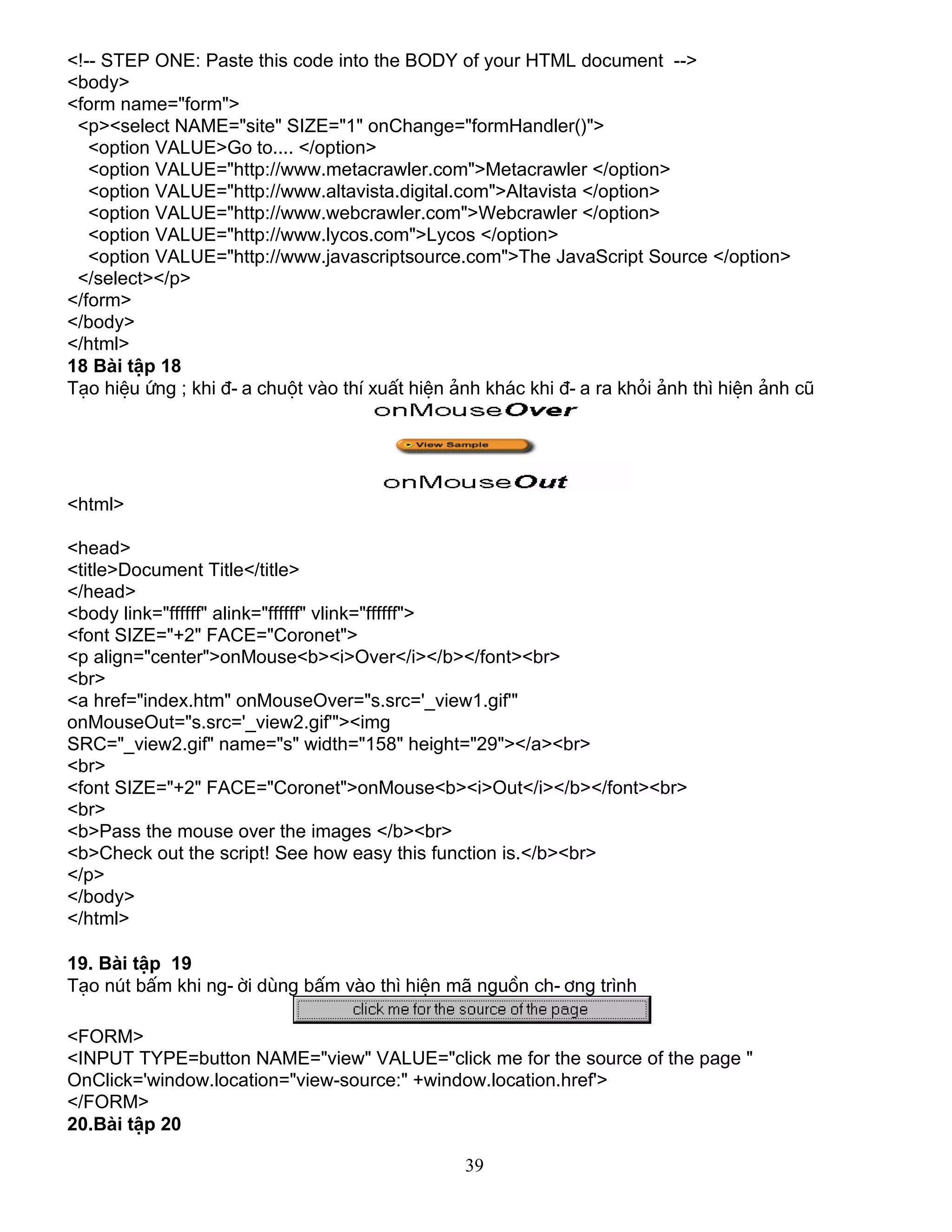 Giao trinh java script | PDF