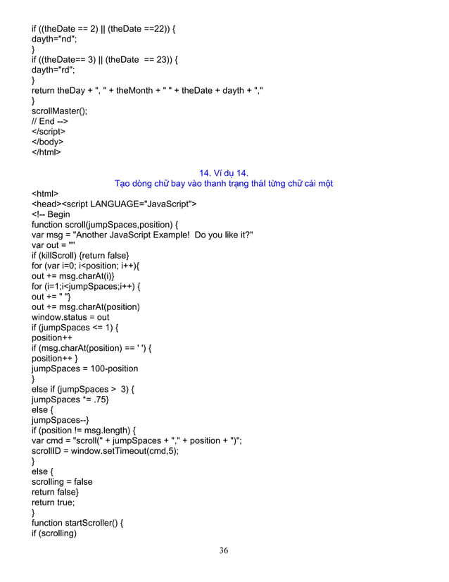 Giao trinh java script | PDF