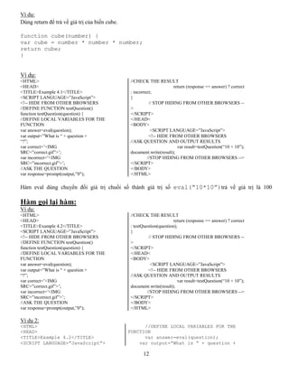 Giao trinh java script | PDF