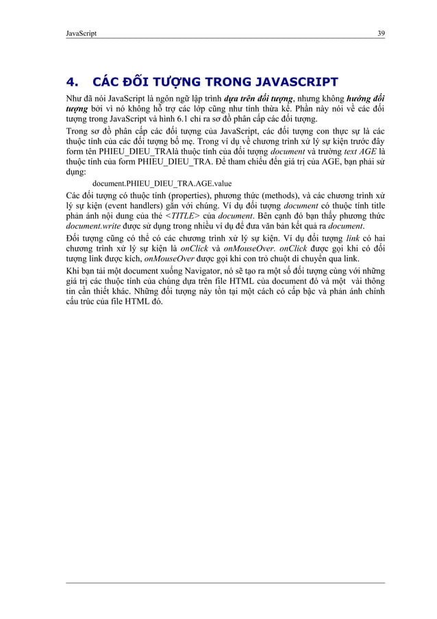 Giao trinh java_script (1) | PDF