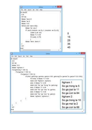 Ms Logo Formula List.pdf Giáo trình MSWLOGO Lớp 5 | PDF