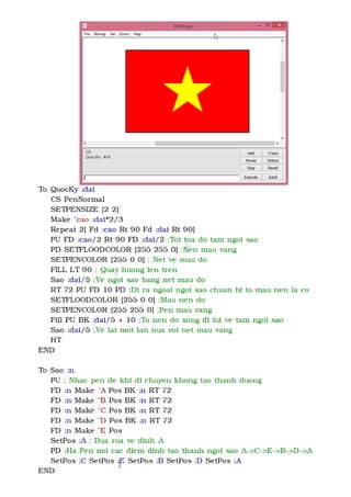 Giáo trình MSWLogo - phần mềm logo rùa Tin học lớp 4, lớp 5 | PDF
