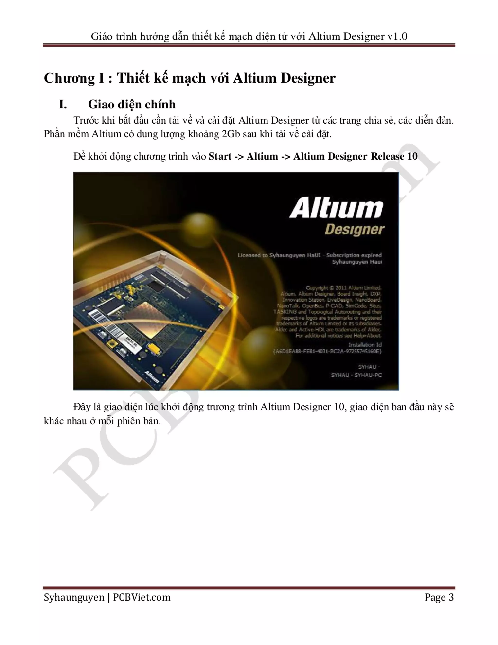 Giao trinh thiet ke mach dien tu voi altium designer v1.0[syhau nguyen ...