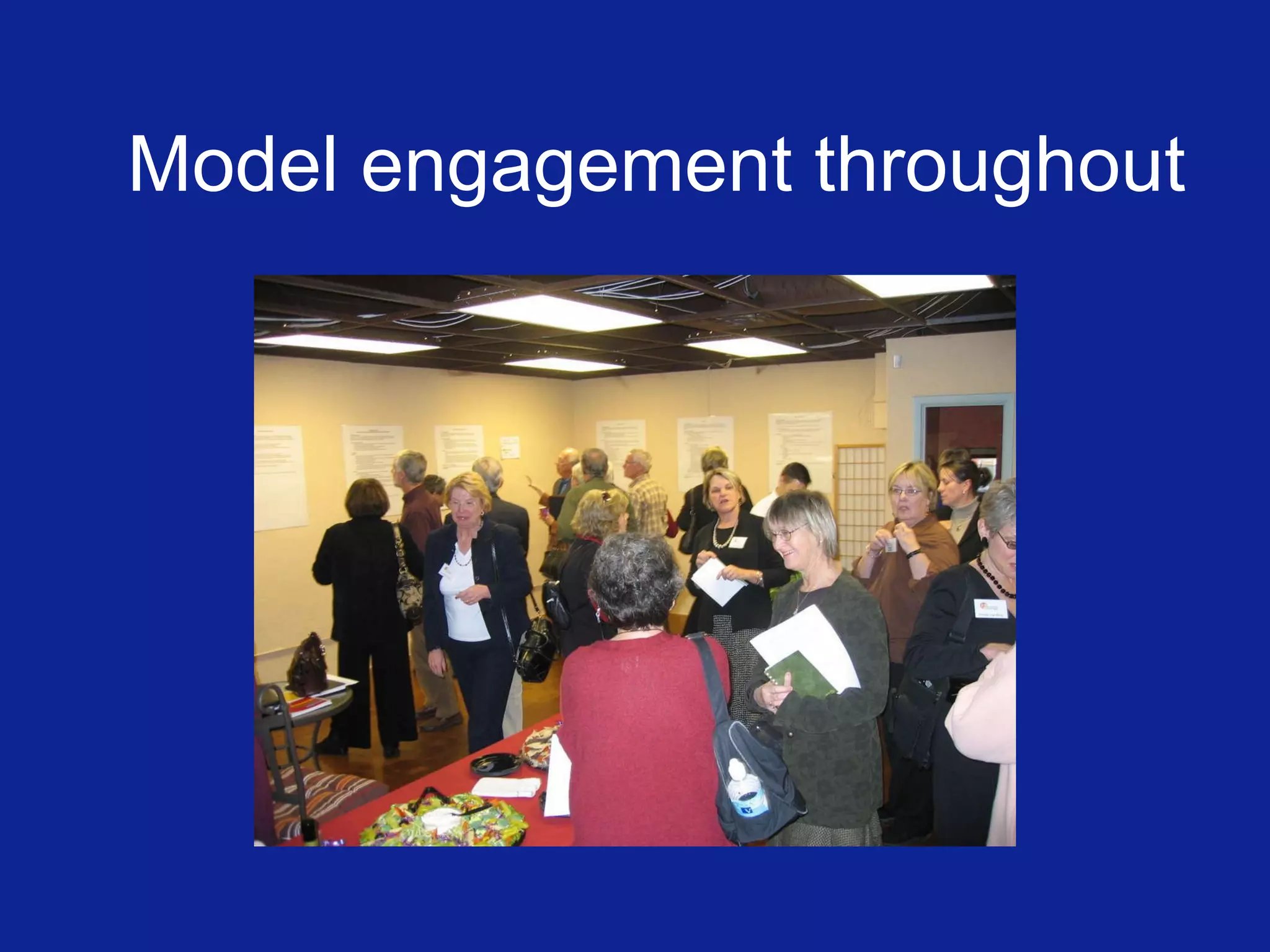 Model engagement throughout 