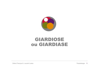 GIARDIOSE
                            ou GIARDIASE


Céline François & Laurent Lokiec           Parasitologie   1
 