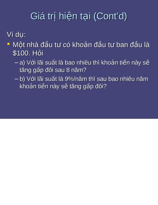 Bài tập giá trị thời gian của tiền tệ 1