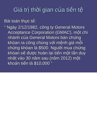 Bài tập giá trị thời gian của tiền tệ 1