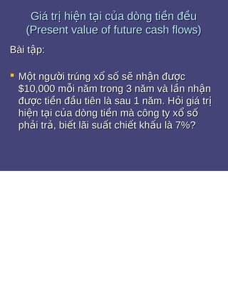 Bài tập giá trị thời gian của tiền tệ 1