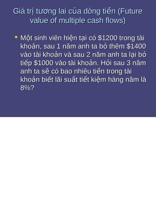 Bài tập giá trị thời gian của tiền tệ 1